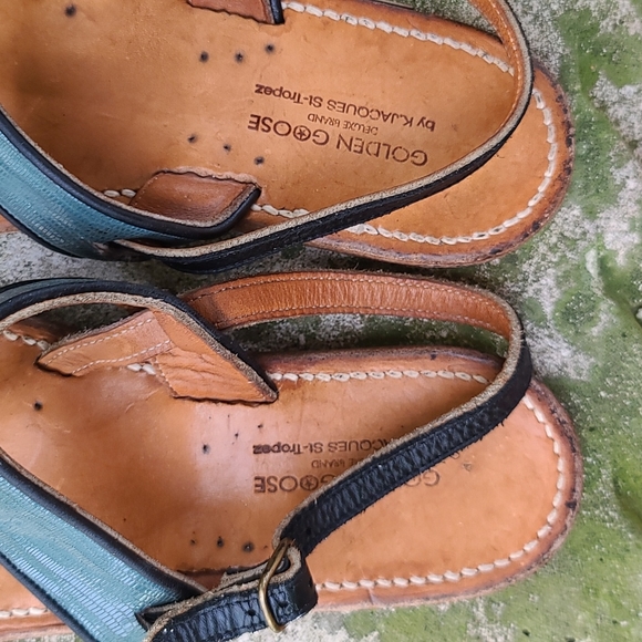 Rare Golden Goose by K. Jacques St-Tropaz T strap leather sandals. Sz 40… - Picture 11 of 16